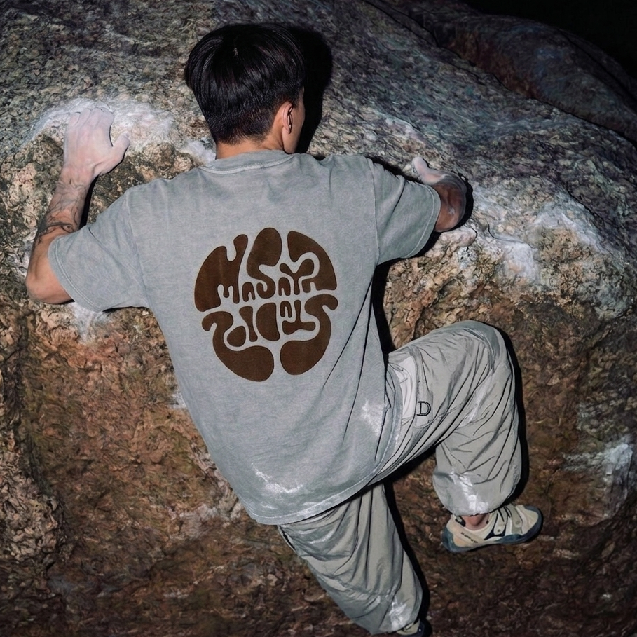 Core Flocking Tee — Grey