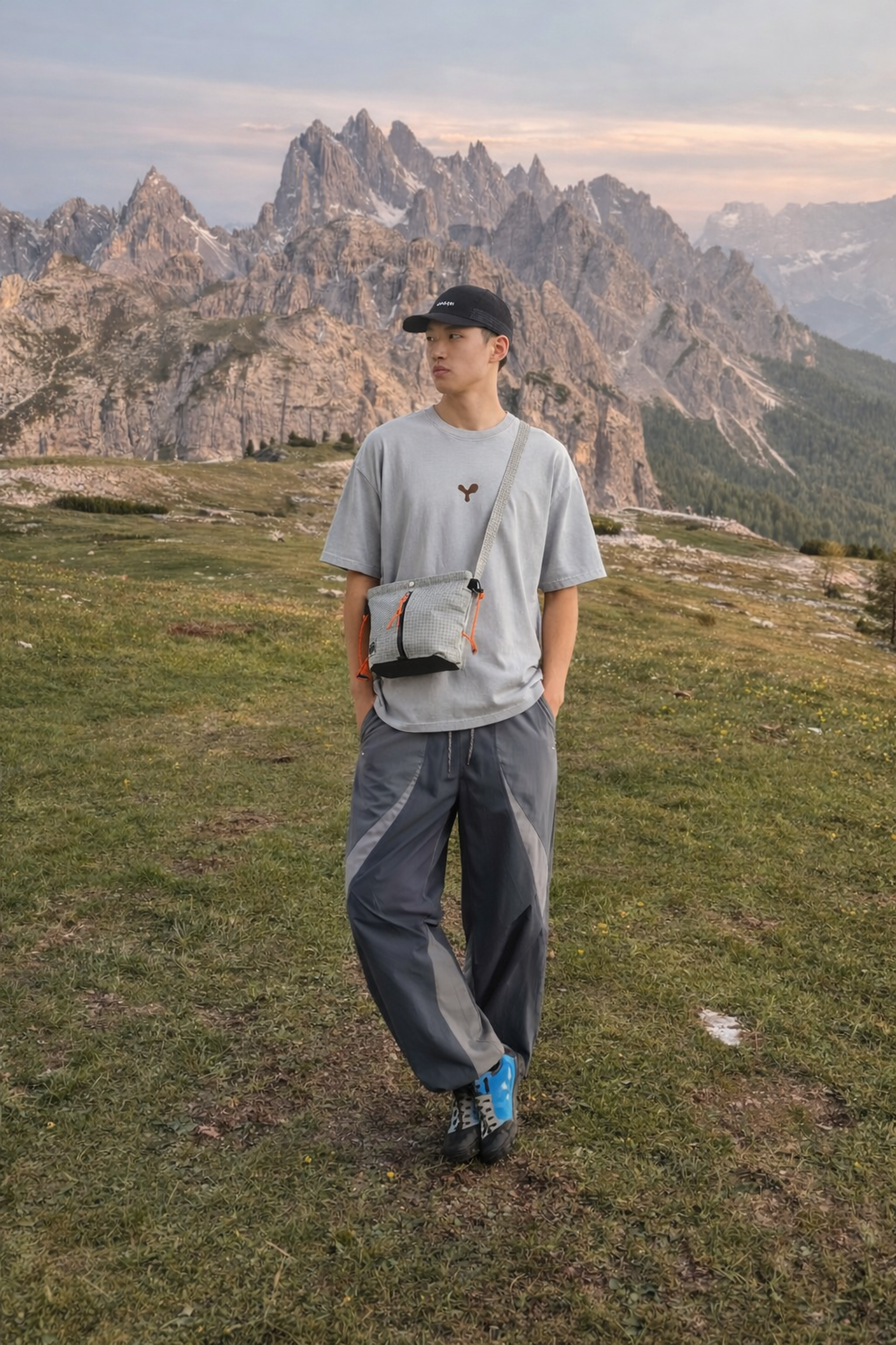 Core Flocking Tee — Grey